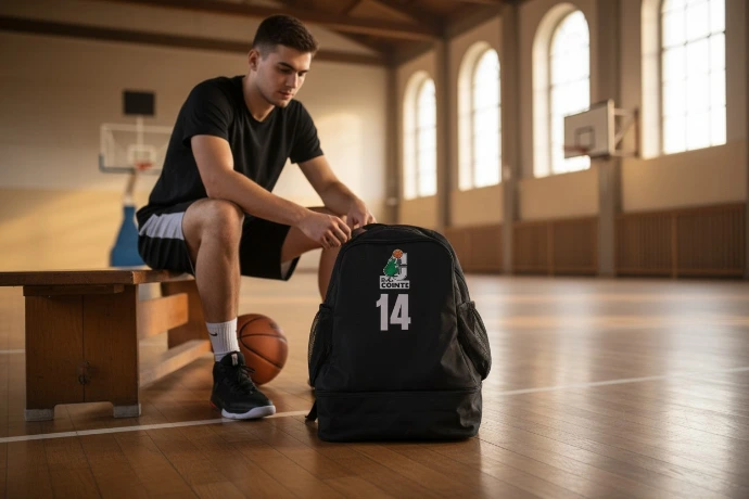 Maillot de basket floqué avec un numéro, flocage textile pour clubs sportifs